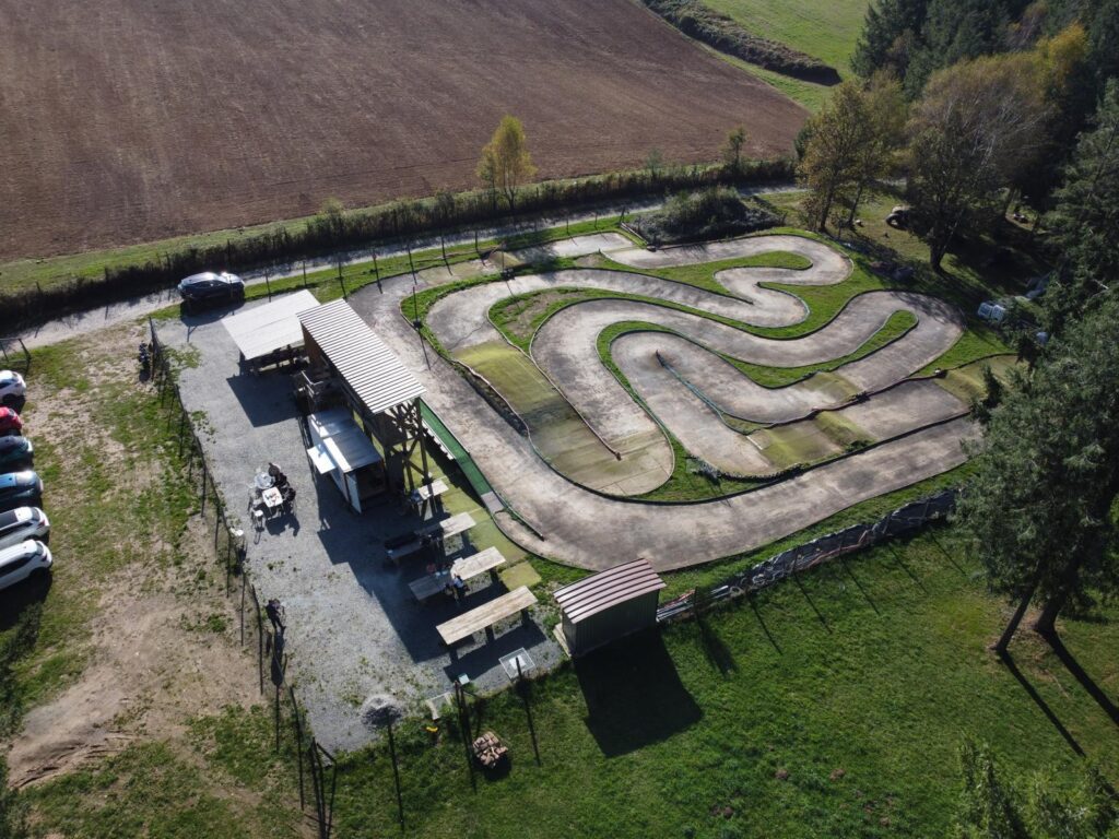 Vue aérienne de la piste